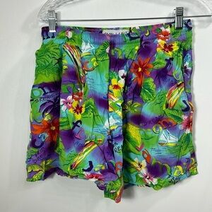 Jams World multi color vintage 90’s Jamaica dream shorts size medium